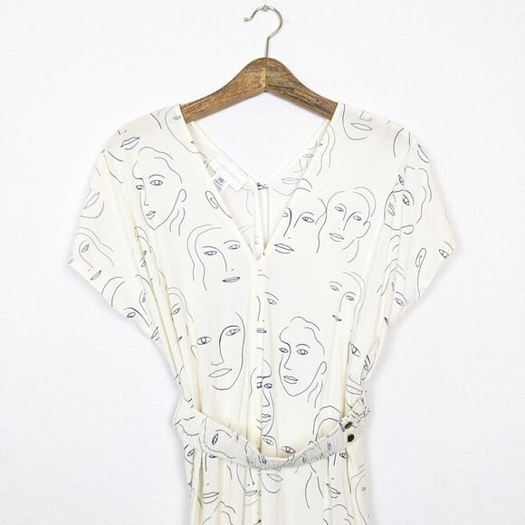 Corey Lynn Calter Black & White Visage Graphic Sheath Dress - Picture 5 of 11